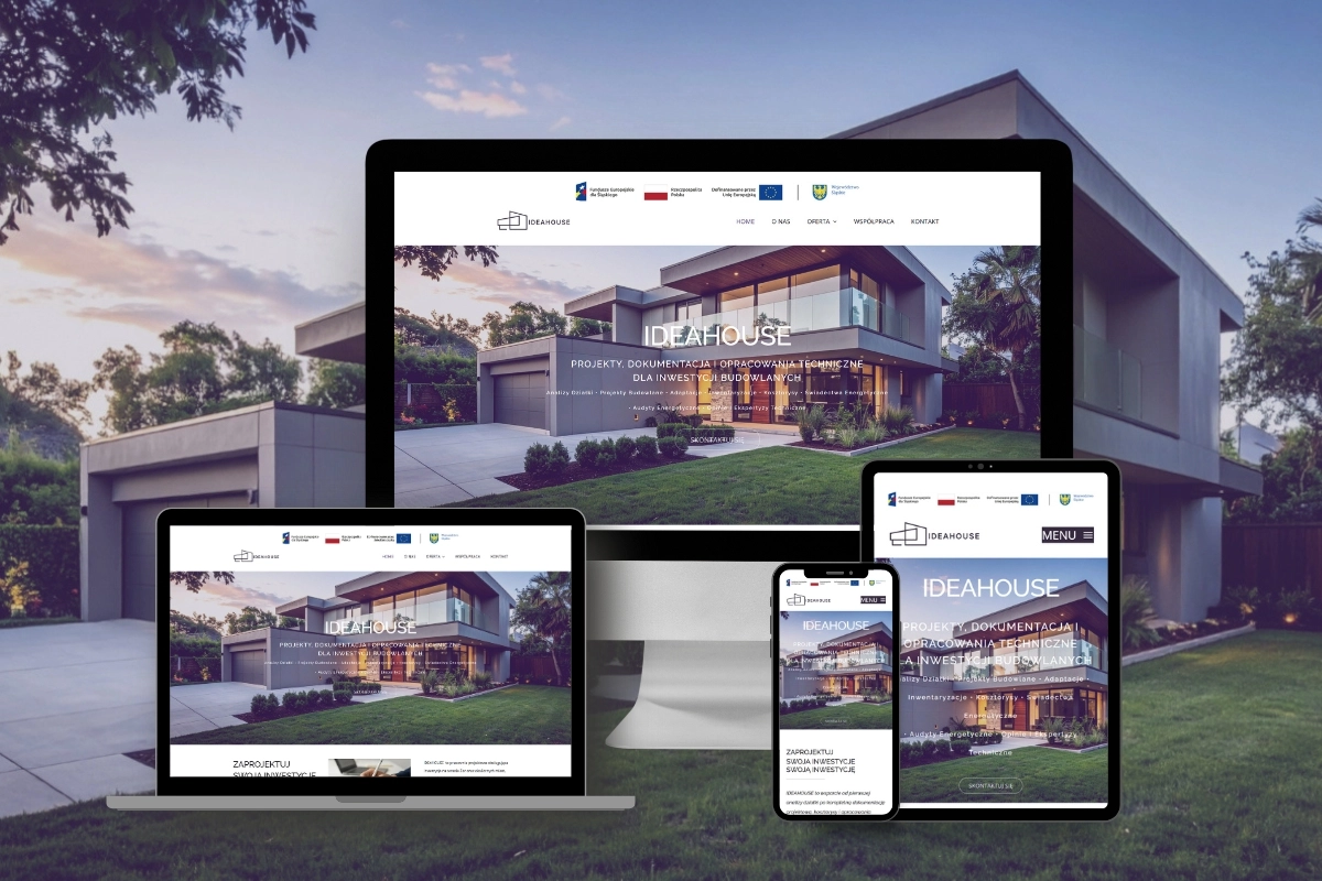 Mockup strony Idehouse-projekty.pl
